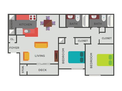 B1 Floor Plan at Rise at Signal Mountain, Chattanooga, TN, 37405